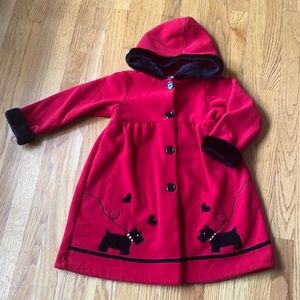 Pete’s Partner Red Scotty Coat Girls 6